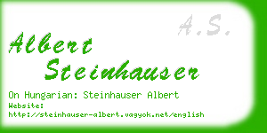 albert steinhauser business card